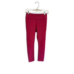 Outdoor Voices Women Pink Heathered Cropped Leggings Size‎ S